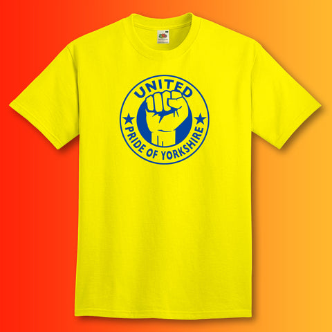United Shirt with The Pride of Yorkshire Design Yellow