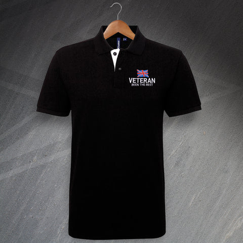 Veteran Polo Shirt Embroidered Classic Fit Contrast Been The Best