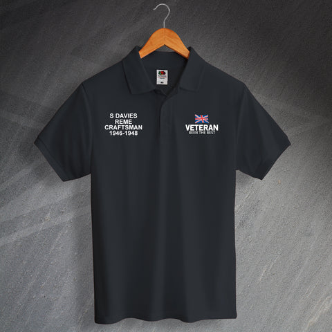 Veteran Polo Shirt Printed Personalised Been The Best