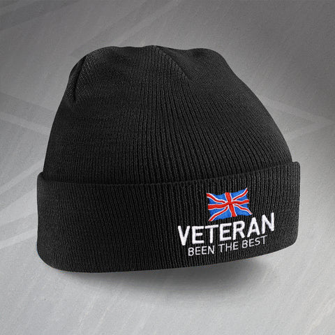 Veteran Been The Best Embroidered Beanie Hat