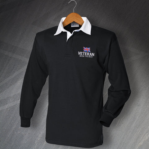 Veteran Been The Best Embroidered Long Sleeve Rugby Shirt