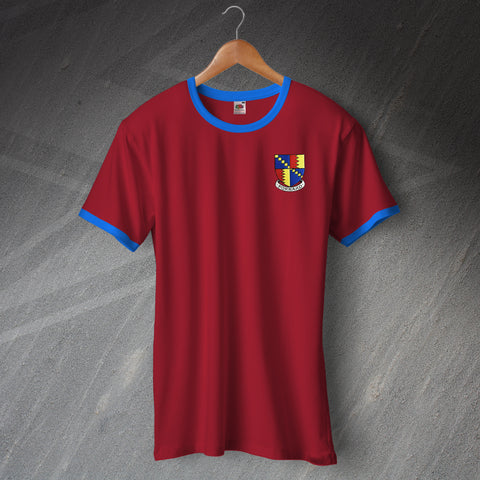 Villa Football Shirt Embroidered Ringer 1886