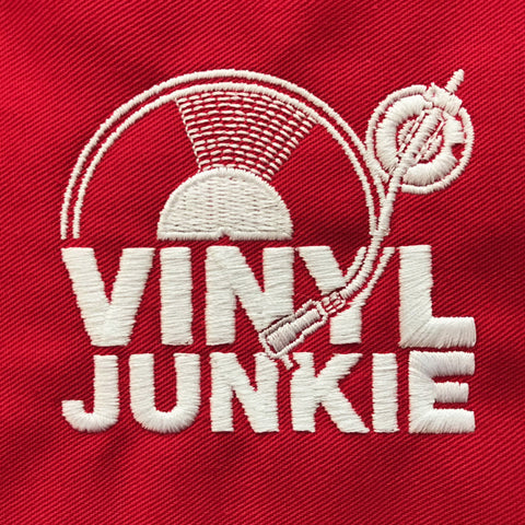 Vinyl Junkie Embroidered Badge