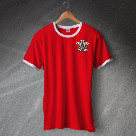 Wales Football Shirt Embroidered Ringer 1876
