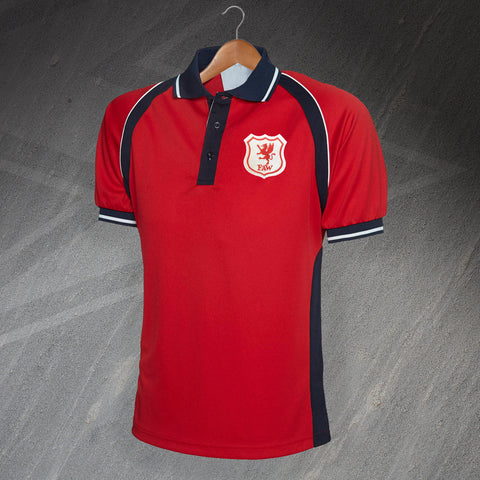 Wales Football Polo Shirt Embroidered Sports 1926