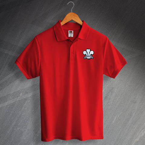 Retro Wales Rugby 1905 Embroidered Polo Shirt