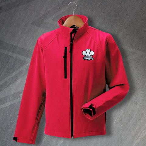 Retro Wales Rugby 1905 Embroidered Softshell Jacket