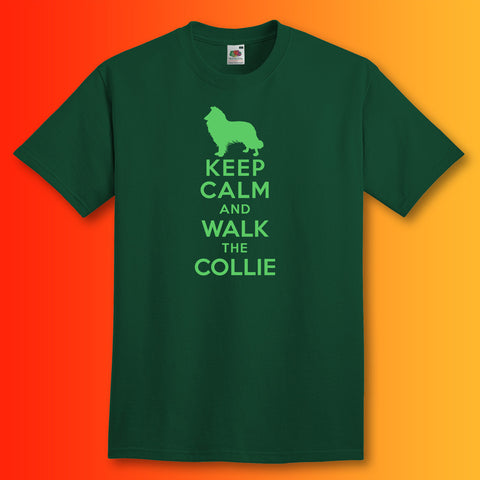 Keep Calm and Walk The Collie T-Shirt