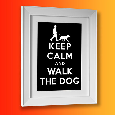 Walk The Dog Picture Framed Print