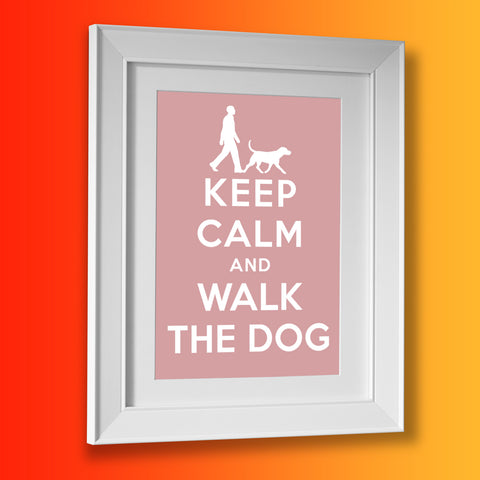 Walk The Dog Picture Framed Print