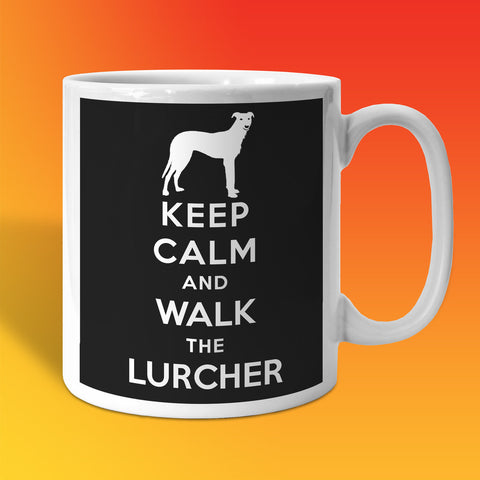 Keep Calm and Walk The Lurcher Mug Black