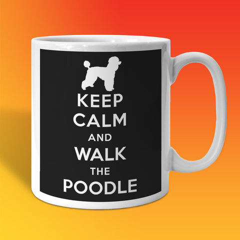 Keep Calm and Walk The Poodle Mug Black