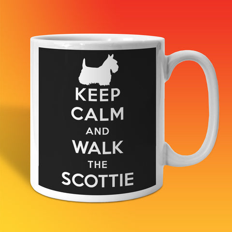 Keep Calm and Walk The Scottie Mug Black