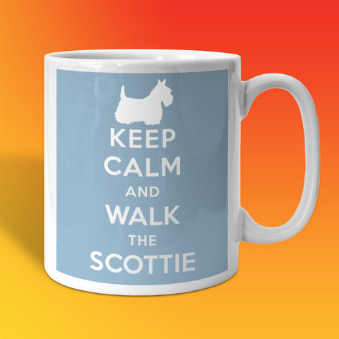 Keep Calm and Walk The Scottie Mug Pale Blue