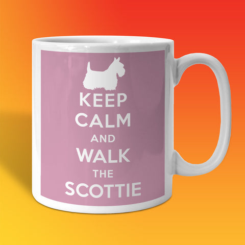Keep Calm and Walk The Scottie Mug Pale Purple