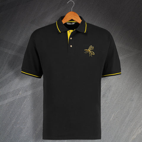 Retro Wasps 1867 Embroidered Contrast Polo Shirt