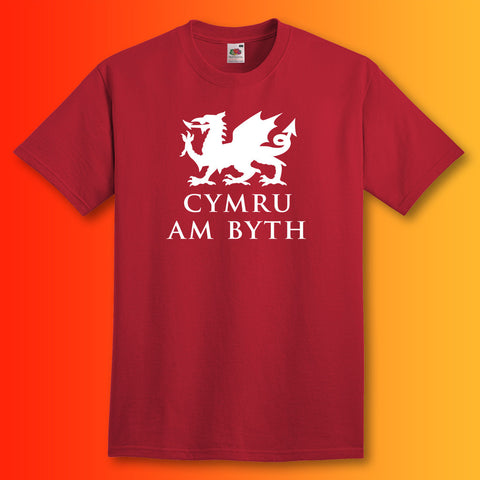 Welsh Dragon T-Shirt Brick Red