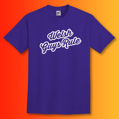 Welsh Guys Rule T-Shirt Purple