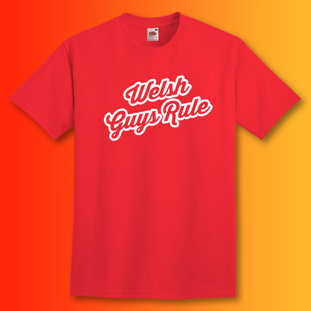 Welsh Guys Rule T-Shirt Red
