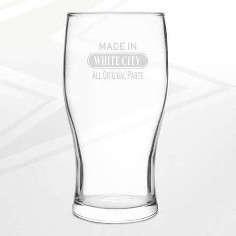 White City Pint Glass Engraved Made in White City All Original Parts