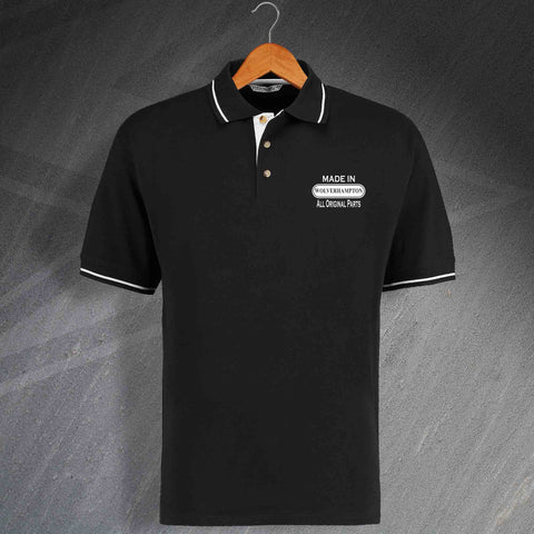 Wolverhampton Polo Shirt Embroidered Contrast Made in Wolverhampton All Original Parts