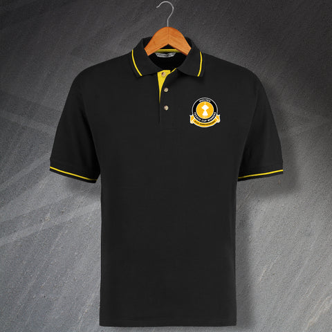Wolves Football Polo Shirt Embroidered Contrast Texaco Cup 1971 51st Anniversary