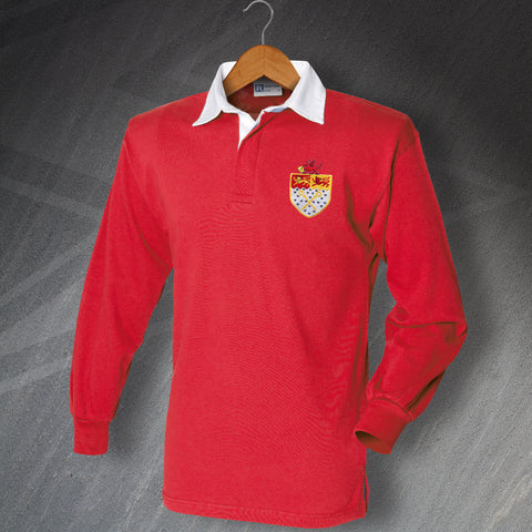 Retro Wrexham Long Sleeve Football Shirt with Embroidered Badge